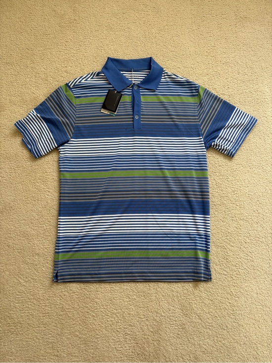 Nike Other - Nike Golf Dri-fit blue striped polo shirt sz M outdoor gorpcore moisture wicking
